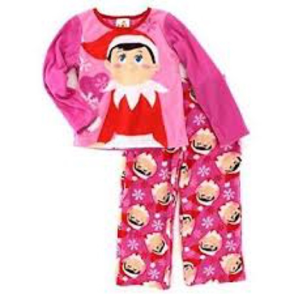 Elf on the Shelf 2-Piece Fleece Pajamas Pink PJ Set - XS